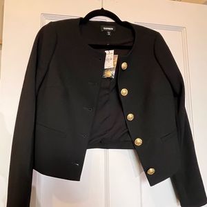Express Black Blazer with Gold Buttons Size XS
